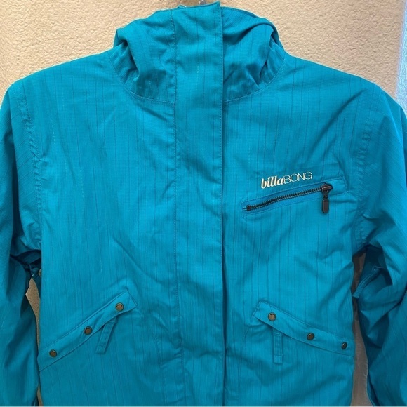 BILLABONG Caltyr Girls Teal Hoodie Ski Snowboard Jacket Size Medium - Picture 2 of 10
